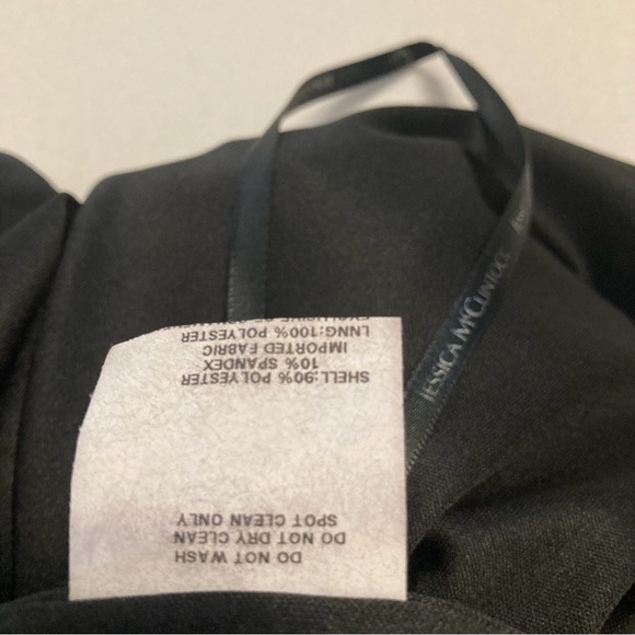 Jessica McClintock Size 10 Black Velvet Maxi Prom Dress Halter Sequins Cowl - Picture 5 of 12